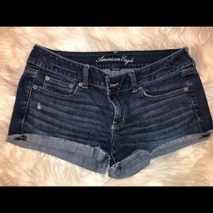 AE stretch jean shorts